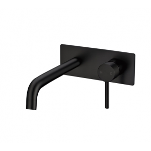 Lucid Matte Black Bath Spout With Mixer